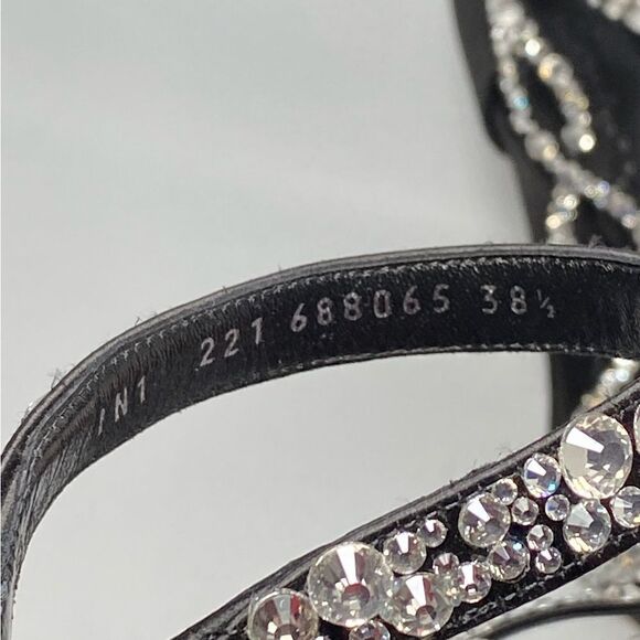 Alexander McQueen Crystal-Embellished Satin High-Heel Sandals size 38.5 - Picture 9 of 12